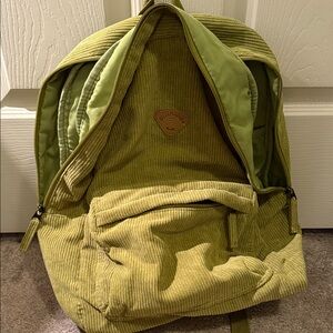 Billabong Green Corduroy Backpack